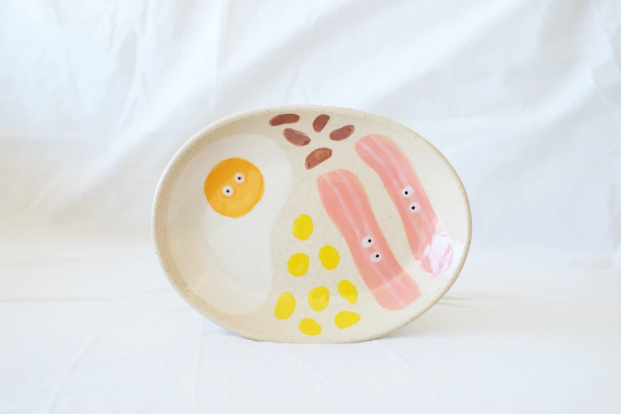 Plato ovalado desayuno