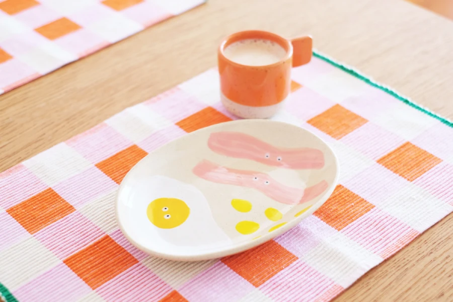Plato ovalado desayuno