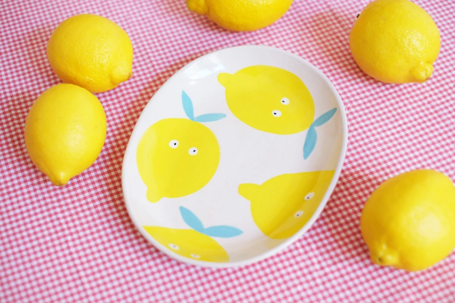 Plato ovalado frutas